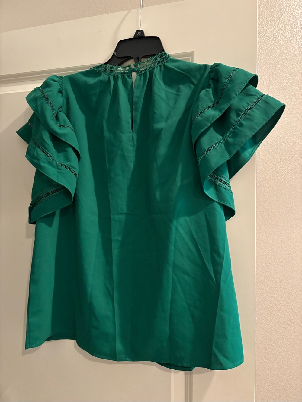 Avra Emerald Ruffle-Sleeve Blouse - Picture 4 of 4